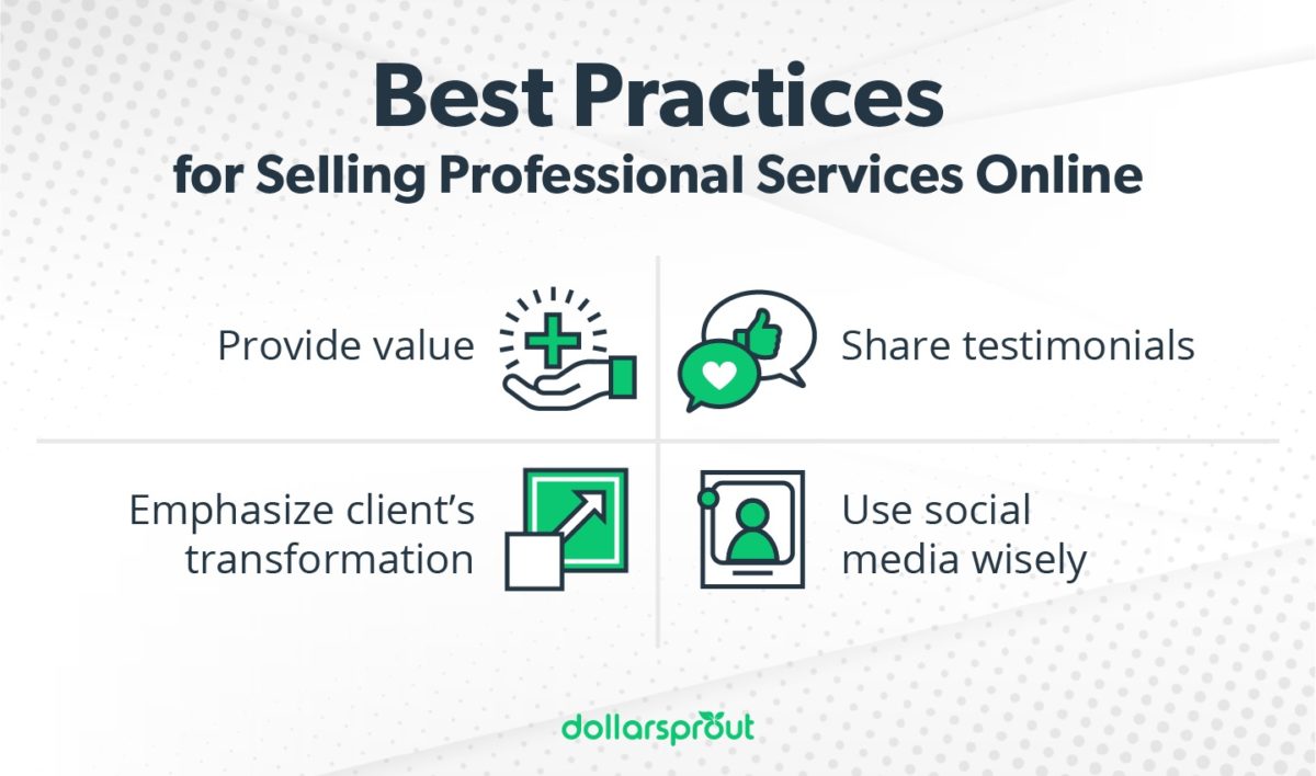 best practices for selling services online