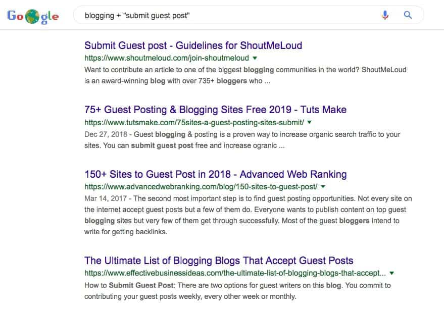 Blogging Guest Post Search Results