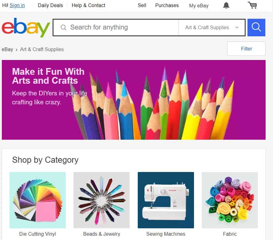 Sell Craft Online with an Ebay Store