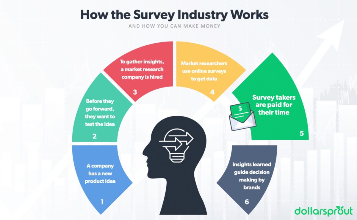 how survey sites work infographic
