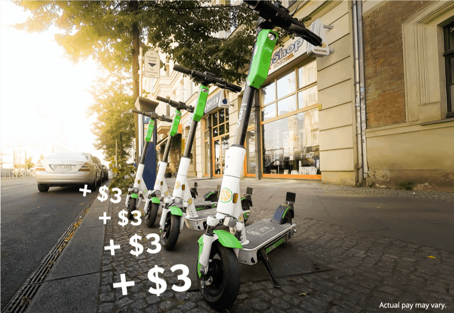 Earn money as a Lime Juicer by charging scooters for a few dollars each.